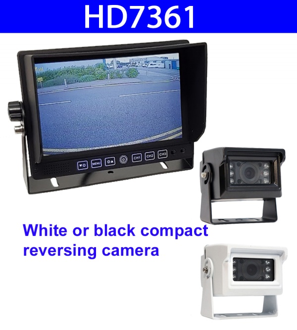 7 in stand on dash monitor and small CCD reversing camera